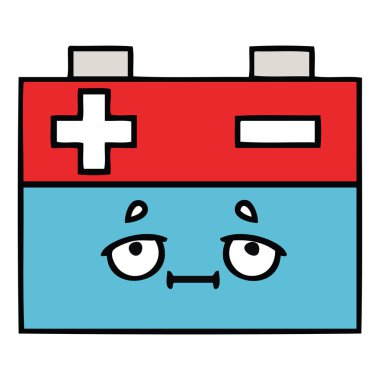 bir akü sevimli çizgi