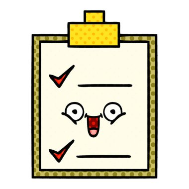 çizgi roman tarzı karikatür bir kontrol listesi