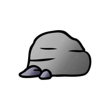 elle çizilmiş degrade çizgi film doodle, taş ve çakıl