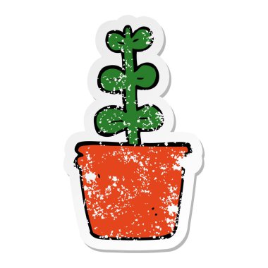 bir çizgi film ev bitki sıkıntılı etiket