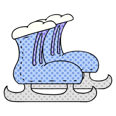 elle çizilmiş karikatür doodle buz pateni çizmeler