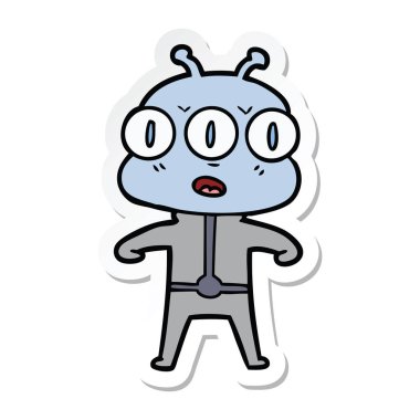 bir çizgi film üç gözlü yabancı etiket