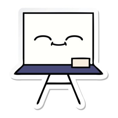 etiket bir sevimli çizgi beyaz tahta