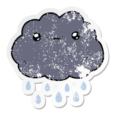 bir çizgi film bulut sıkıntılı etiket