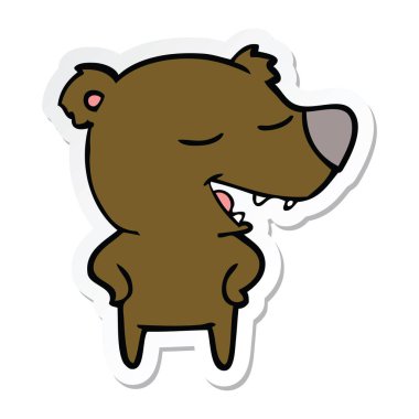 bir çizgi film ayının etiket