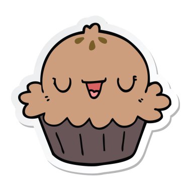 etiket sevimli çizgi pastası