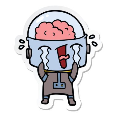 robot ağlıyor çizgi film etiketi