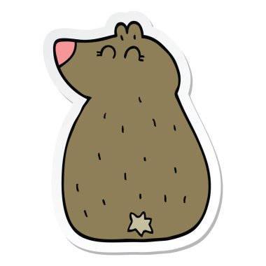 etiket bir sevimli çizgi ayının