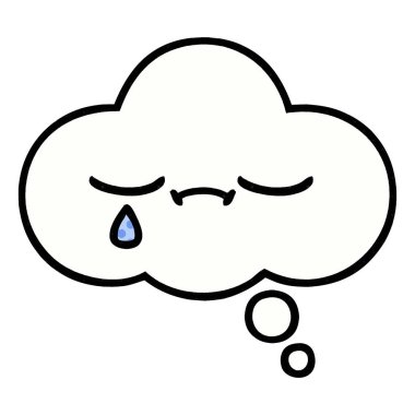 çizgi roman tarzı karikatür bir düşünce balonu