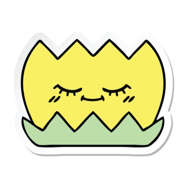 sevimli çizgi su lilly etiket