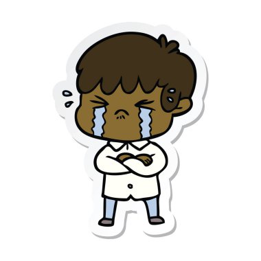 ağlayan çocuk çizgi film etiketi