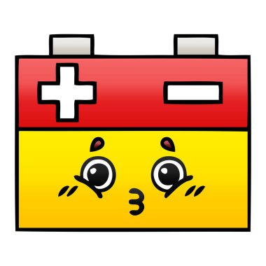 bir akü degrade gölgeli karikatür