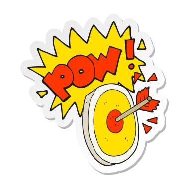 etiket hedef isabet bir karikatür ok