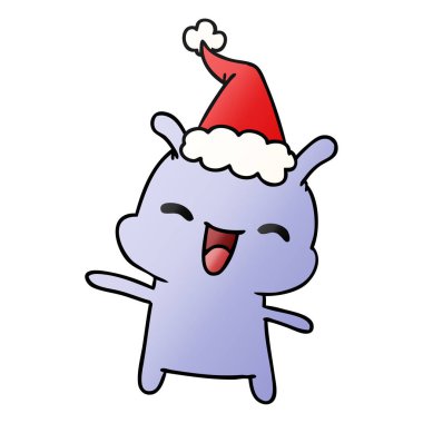 kawaii uzaylı Noel degrade çizgi film