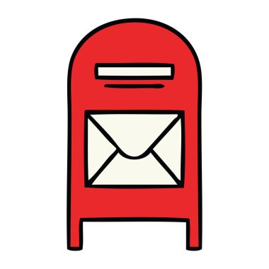 bir posta kutusunun sevimli çizgi