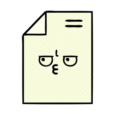 bir parça kağıt, çizgi roman tarzı çizgi film 