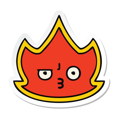 sevimli çizgi yangın etiket