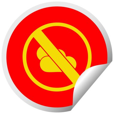 dairesel peeling etiket karikatür bir güneşli hiçbir büyü işareti izin 