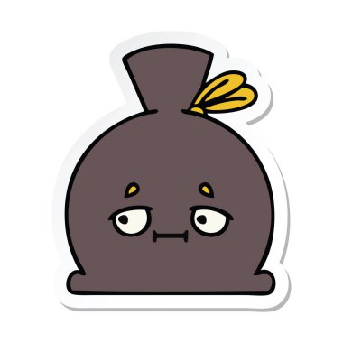 sevimli çizgi çuval etiket