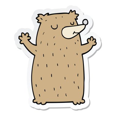 bir çizgi film ayının etiket