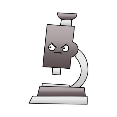 bir mikroskop degrade gölgeli çizgi film