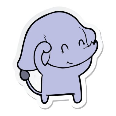 etiket sevimli çizgi fil