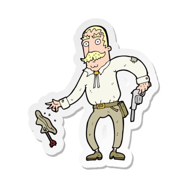 etiket bir çizgi film vahşi batı kovboy