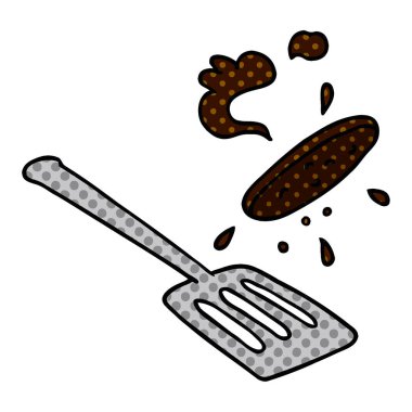 elle çizilmiş karikatür doodle bir burger saygısız