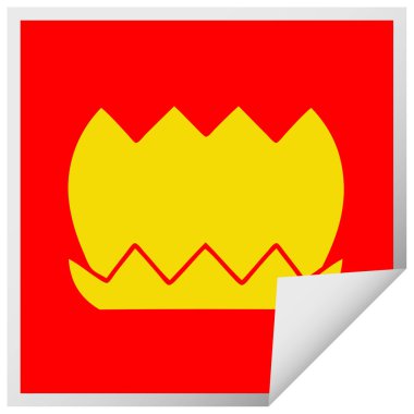 etiket karikatür bir çiçek peeling Meydanı