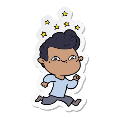 adam sopa bir karikatür heyecanlı