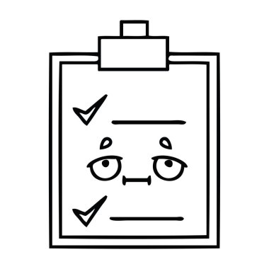 Çizim karikatür bir kontrol listesi