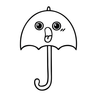 çizim karikatür şemsiye