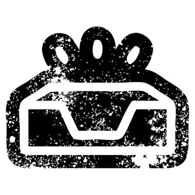 boş tepsi sıkıntılı simgesi sembol