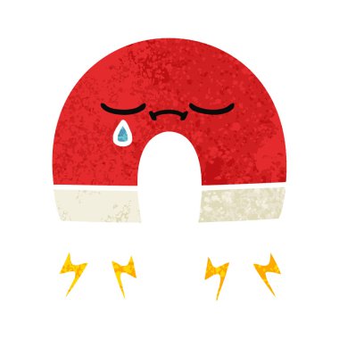 Retro illüstrasyon stil karikatür bir mıknatıs