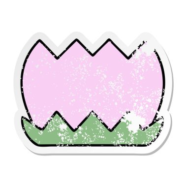 sevimli çizgi çiçek sıkıntılı etiket