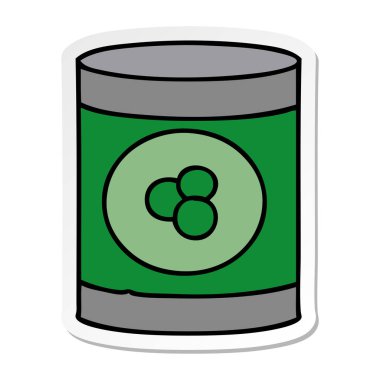 elle çizilmiş etiket karikatür doodle şeftali konservesi