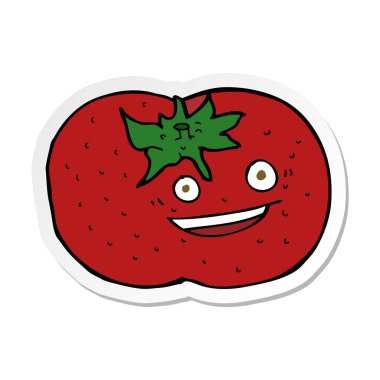 etiket bir karikatür domates