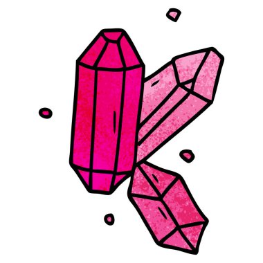 elle çizilmiş karikatür doodle kristal taş dokulu