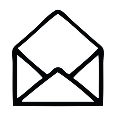 bir kağıt zarf çizim karikatür