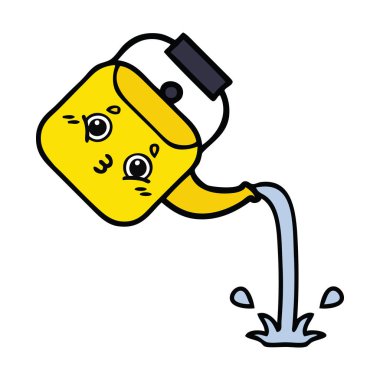 sevimli çizgi dökülen bir Kettle