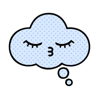 çizgi roman tarzı karikatür bir düşünce balonu