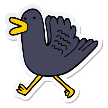 etiket çalıştıran karikatür ördek