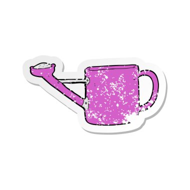 Retro sıkıntılı etiket sulama olabilir karikatür