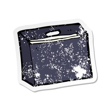 Retro sıkıntılı etiket bir çizgi film iş dosyaları