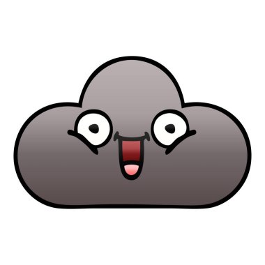 Degrade gölgeli karikatür fırtına bulutu