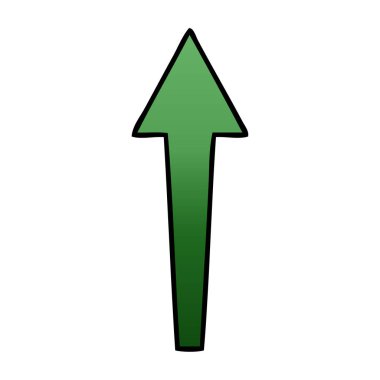 ilginç degrade gölgeli karikatür oku