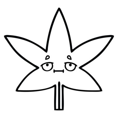 çizim karikatür marihuana yaprağı