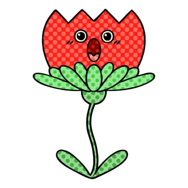 çizgi roman tarzı çizgi film çiçek