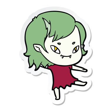 bir çizgi film dostu vampir kız etiketi