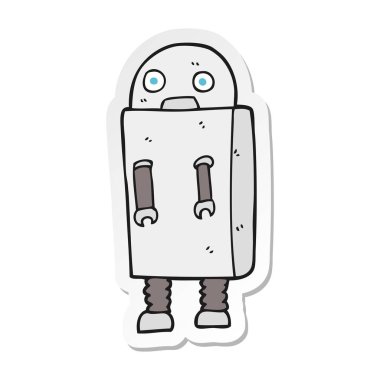 bir çizgi film robot Sticker